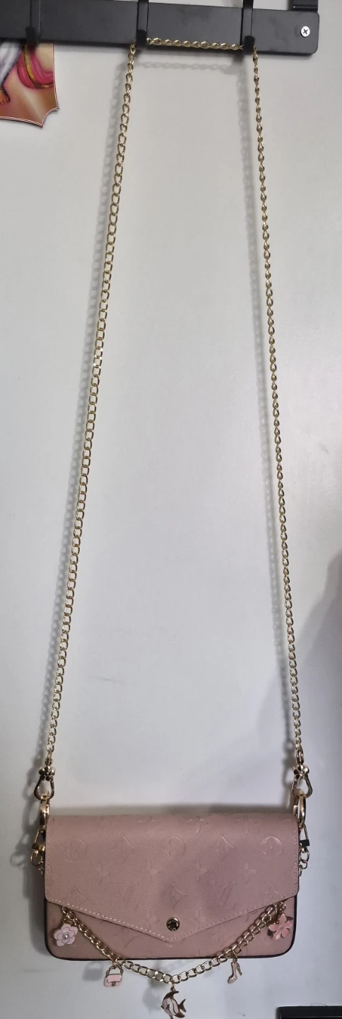 Pink Louis Vuitton Monogram Chain Wallet 3pc - photo 2