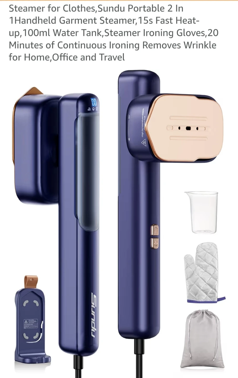 Sundu Portable Handheld Garment Steamer