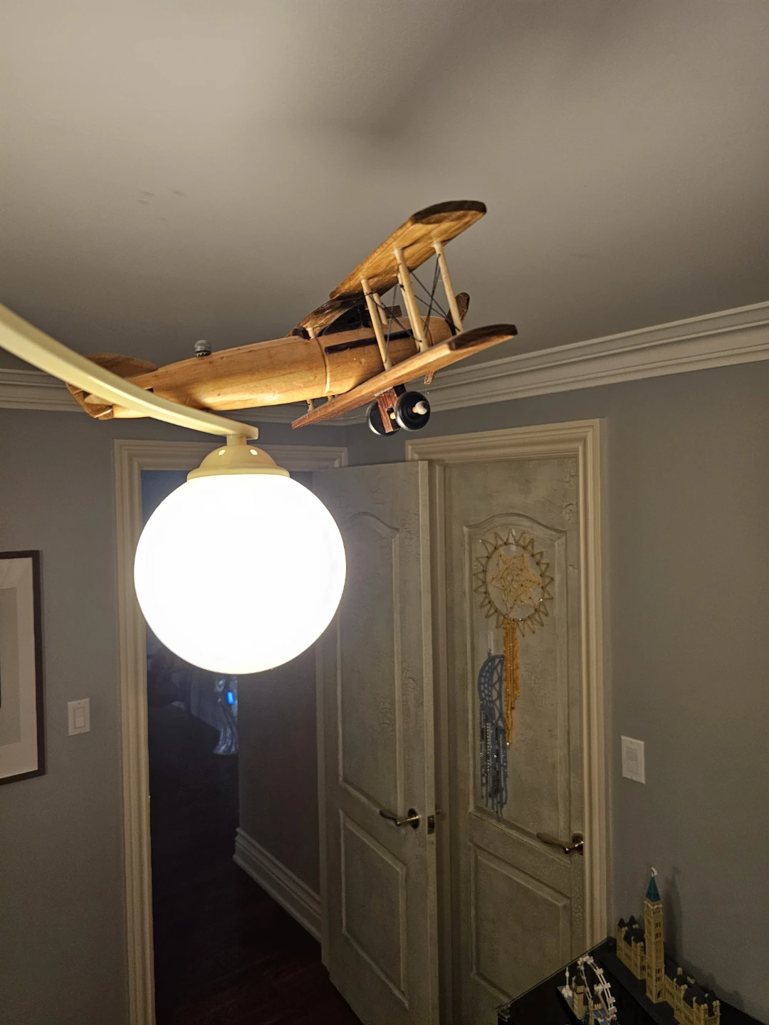 Wooden Airplane Ceiling Light Fixture - photo 3