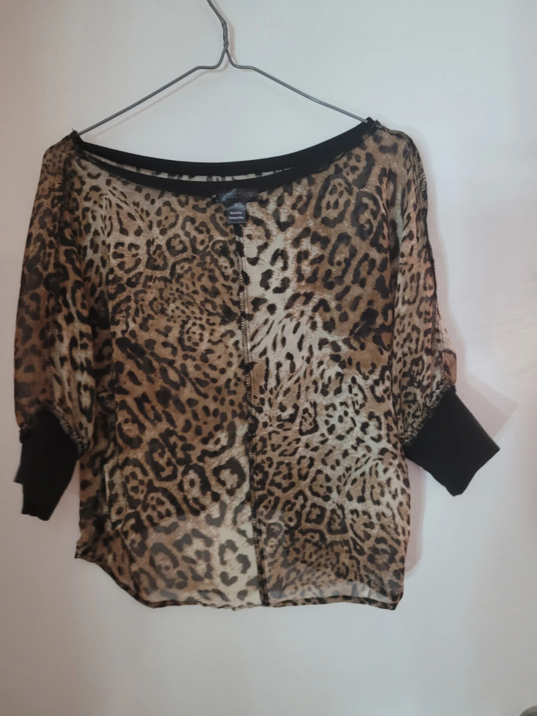 Sheer Leopard Print Blouse - photo 2