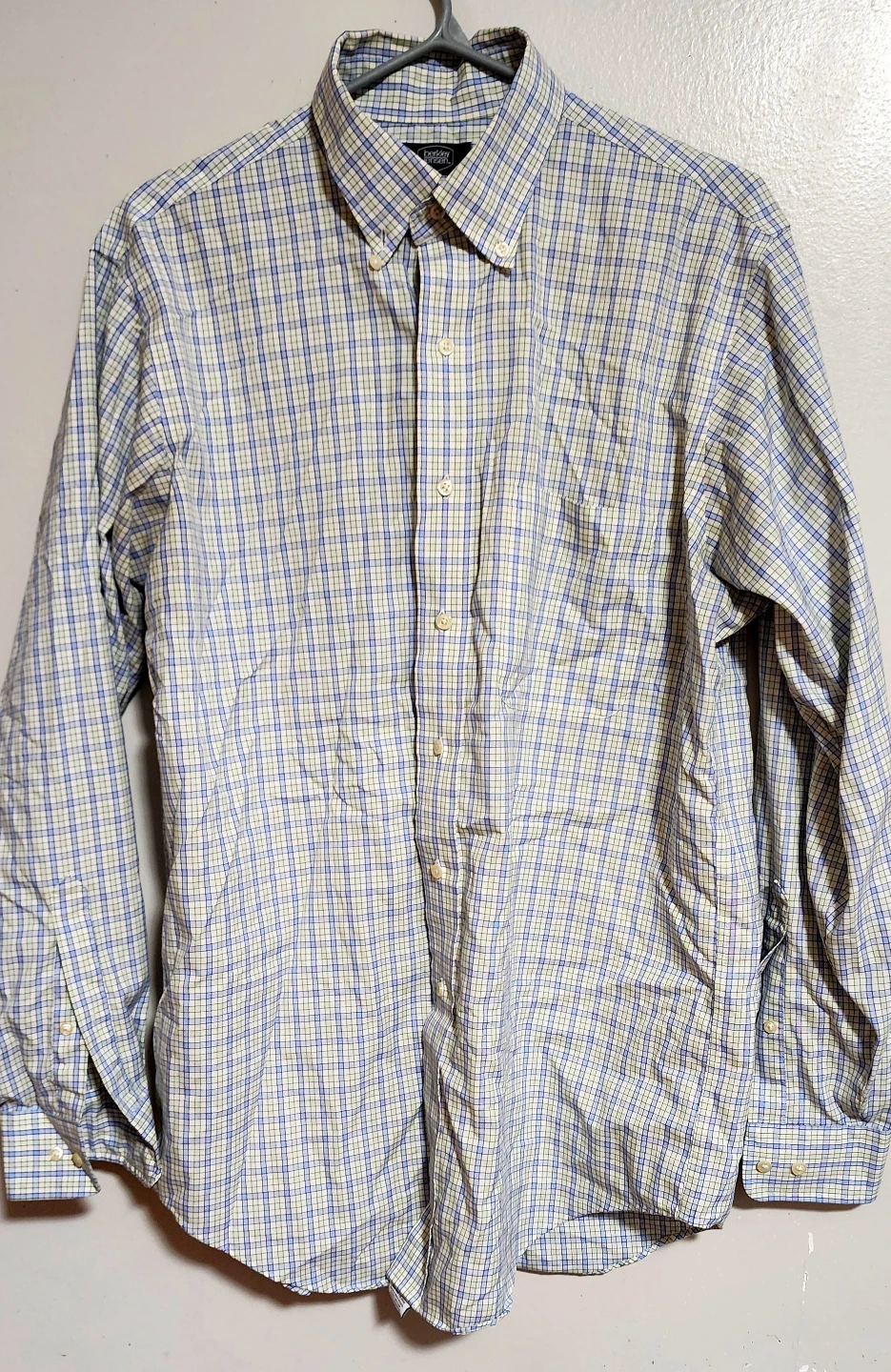 Berkley Jensen Wrinkle Free Plaid Button Down Shirt - Size S