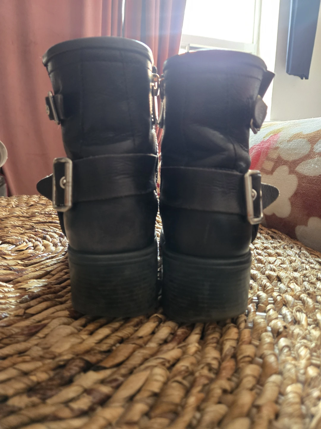 Black Leather Moto Boots - photo 2