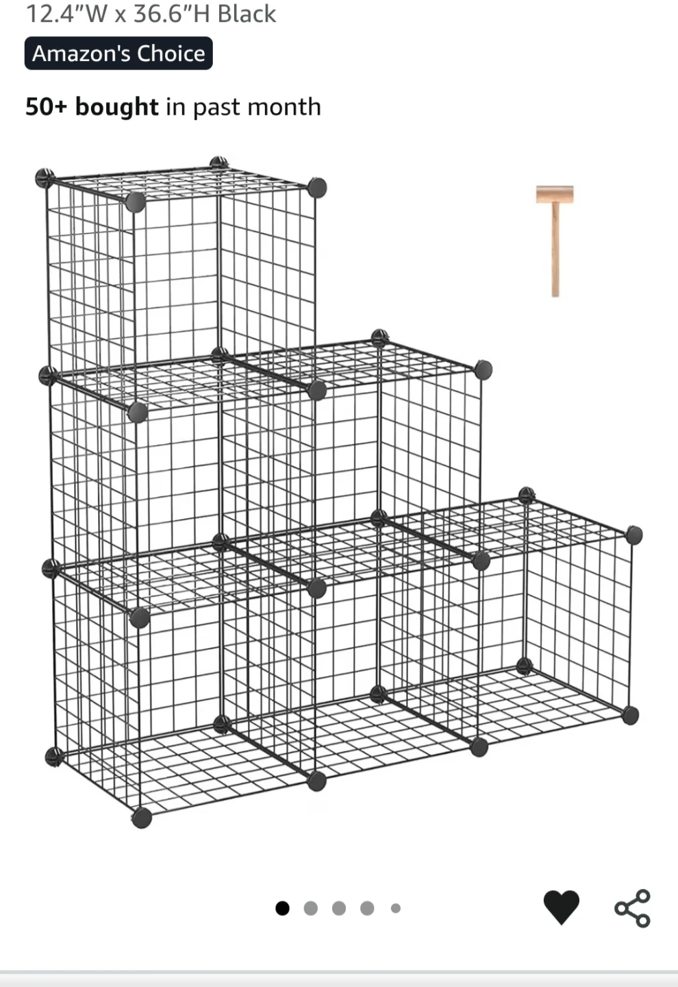 Black Wire Cube Storage Organizer - photo 2
