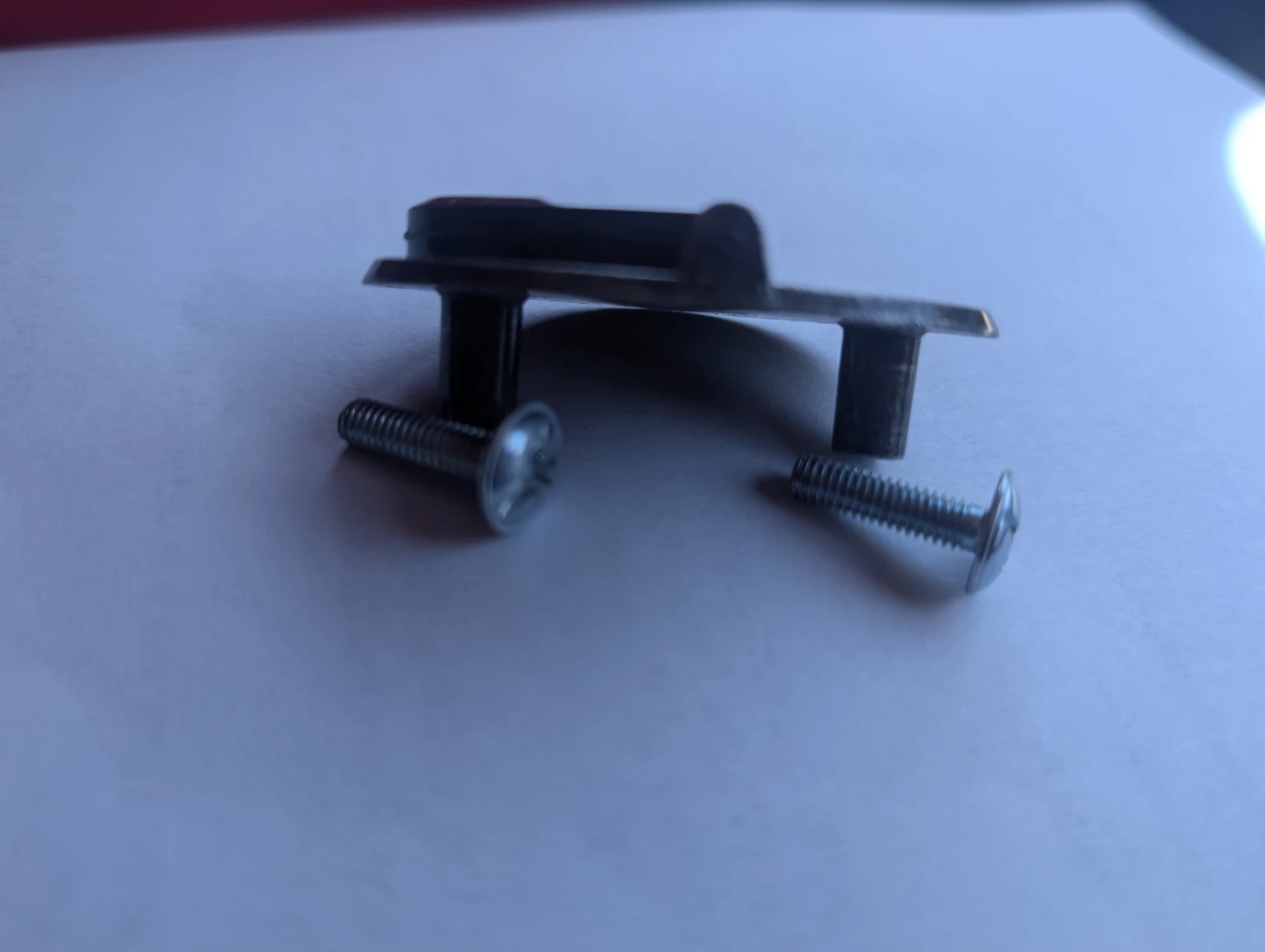 Vintage Metal dresser  knob (2 holes) with srews - photo 2