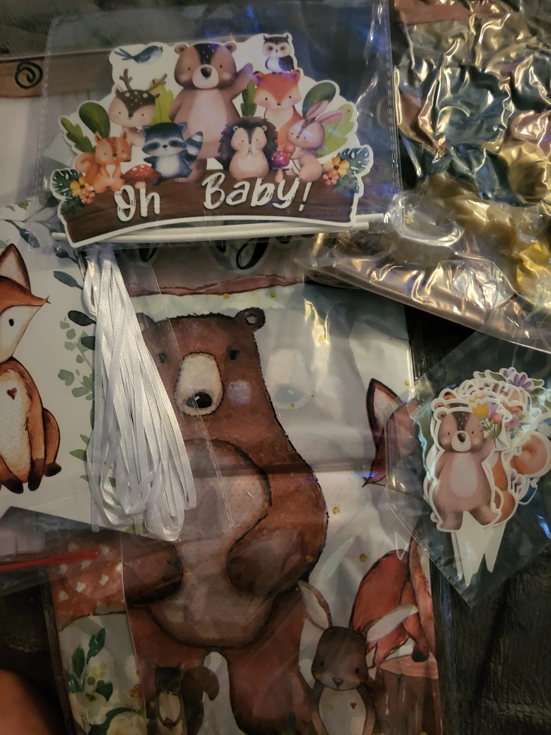 Oh Baby! Woodland Creatures Cake Toppers & Banner Set