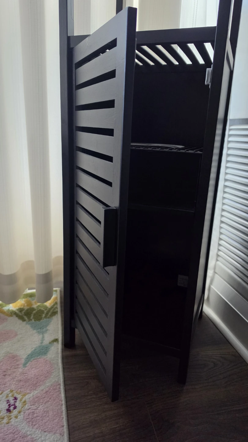 HITNET Tall Bathroom Storage Cabinet - Black - photo 2
