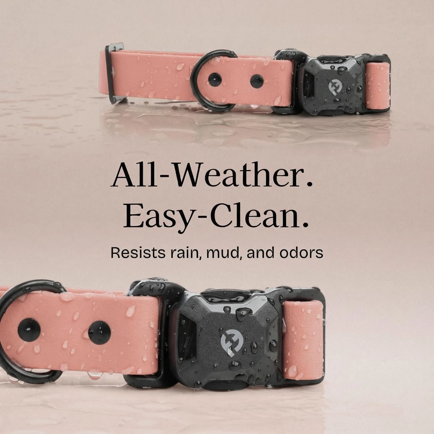 Pet Collar - All-Weather, Easy-Clean Pink - Medium ⚽ - photo 4