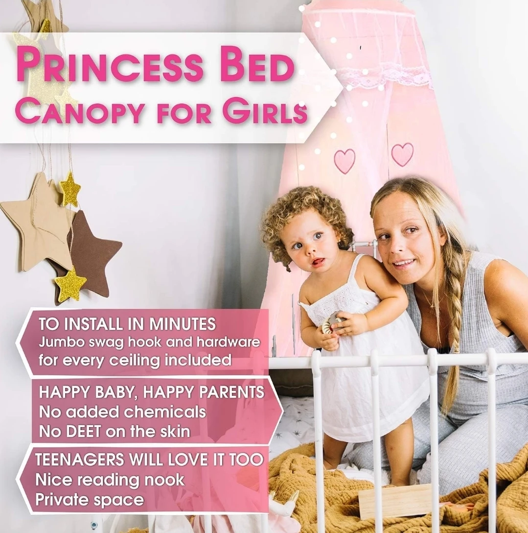 Princess Bed Canopy for Girls ⚽ - photo 5