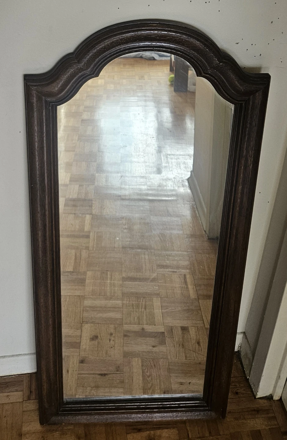 Ornate Dark Wood Framed Mirror