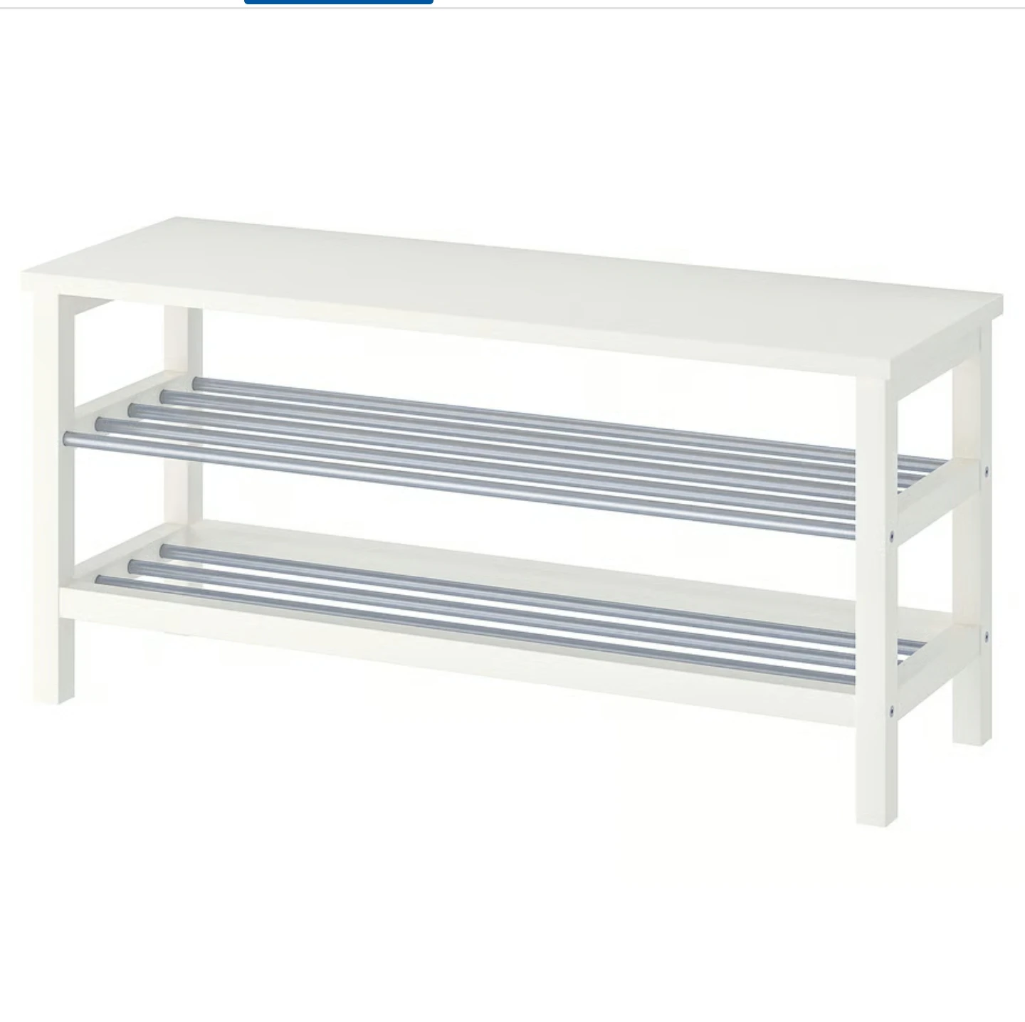 IKEA TJUSIG Shoe Bench - White