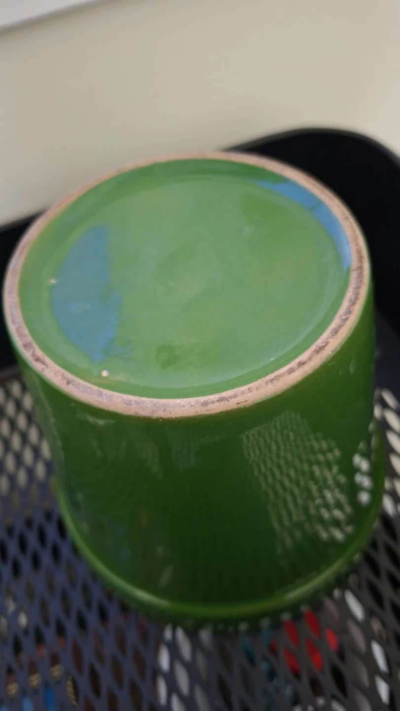 Green Ceramic Flower Pot - photo 3
