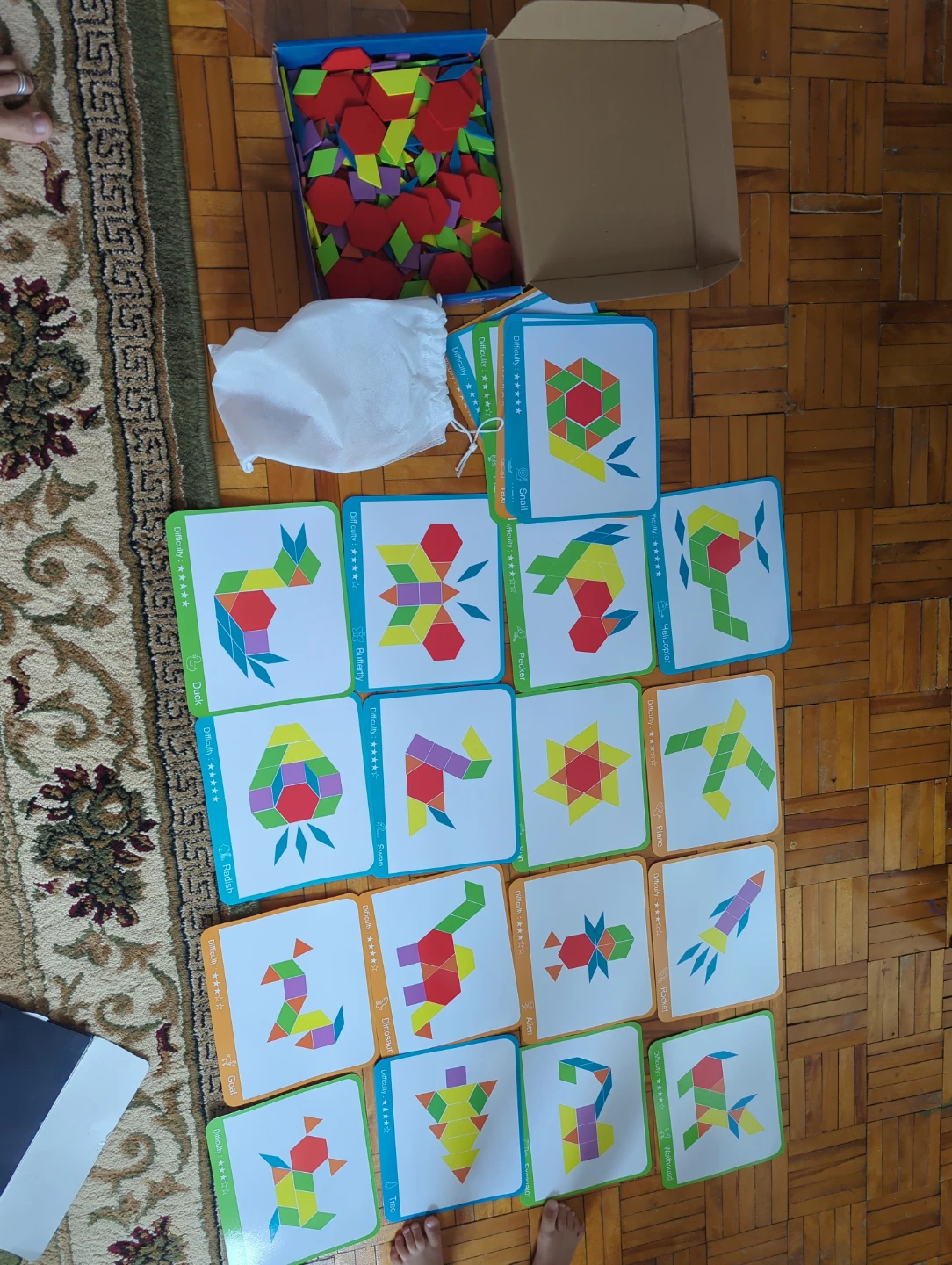 Smart Fun Pattern Blocks Shape Set with Pattern Cards - photo 2