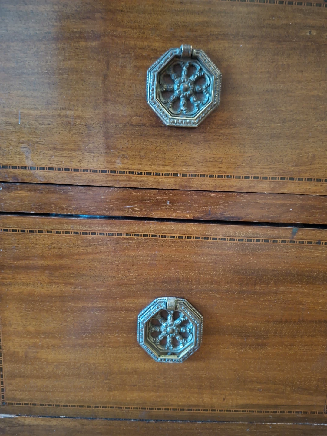 Vintage Leather Top Desk with Drawers - photo 3
