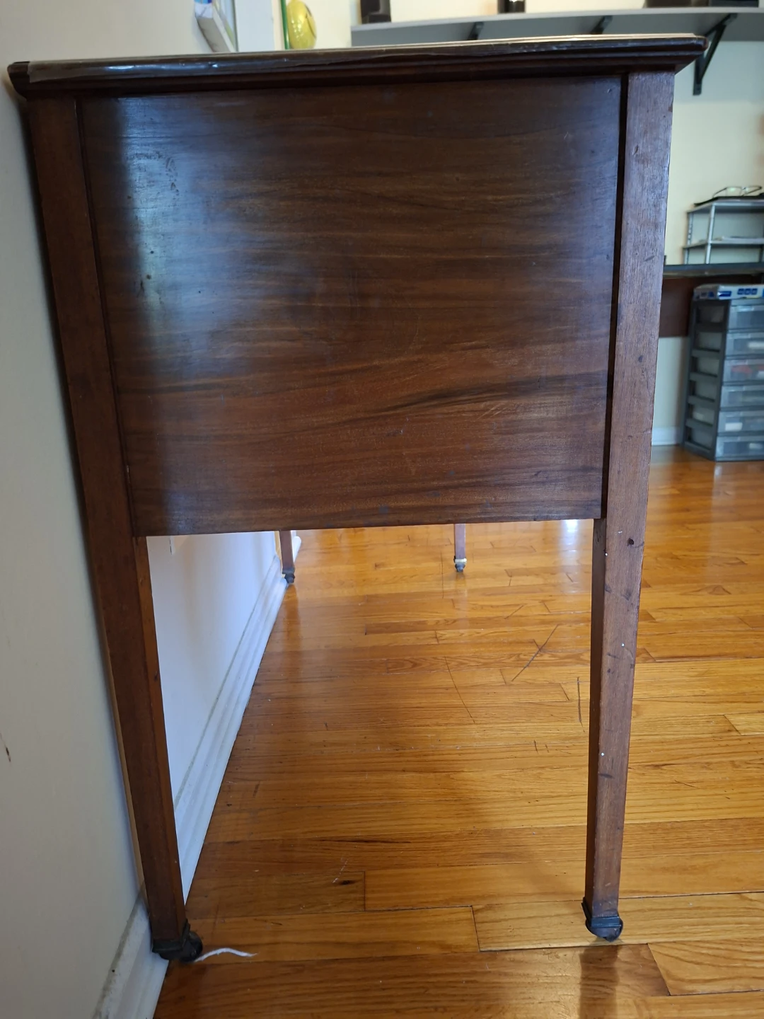 Vintage Leather Top Desk with Drawers - photo 4
