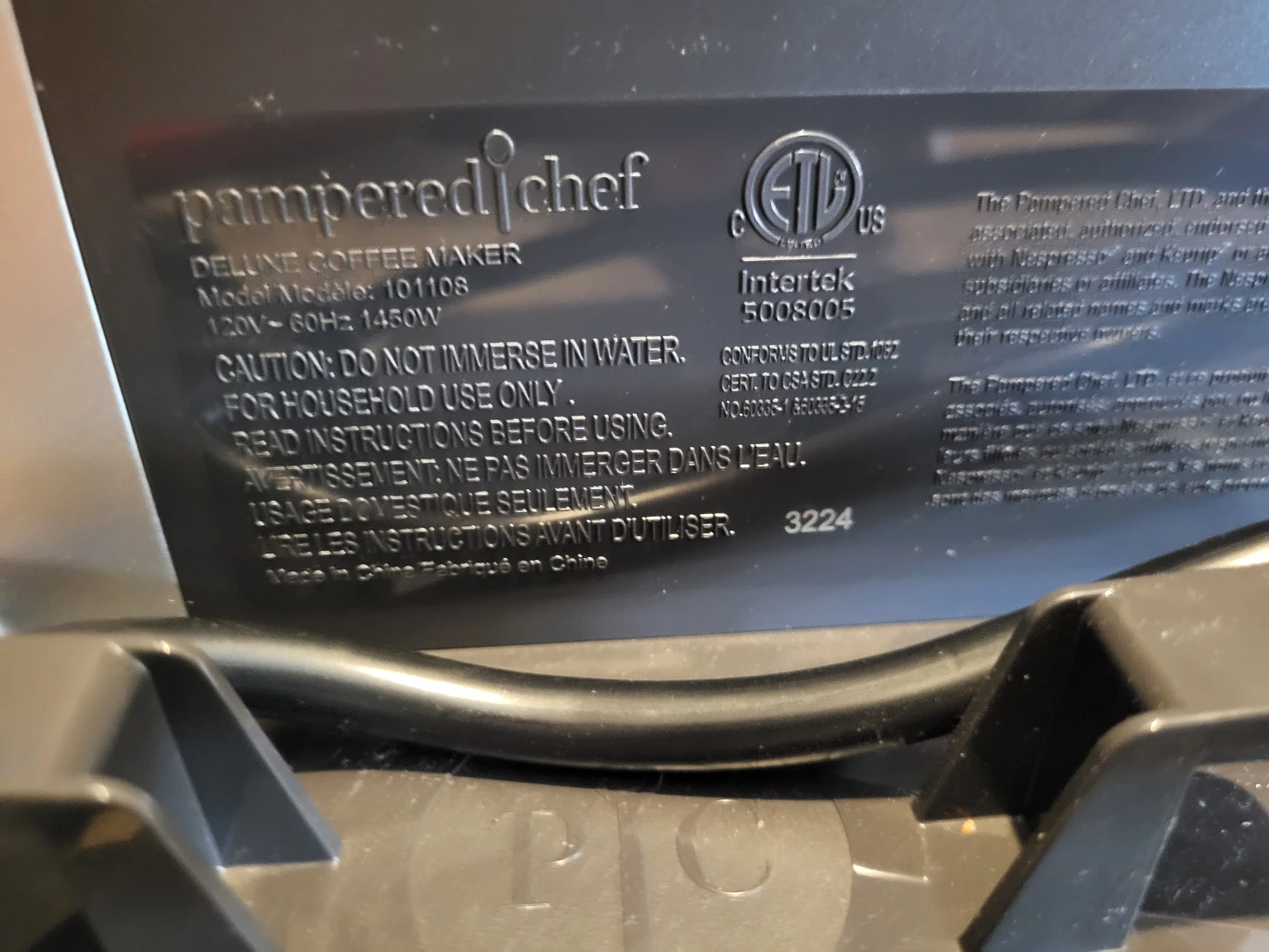 Pampered Chef Deluxe Coffee Maker 101108 - photo 4