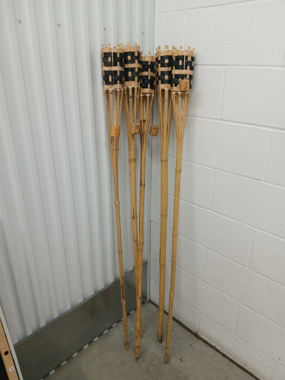 Set of 5 Bamboo Tiki Torches - photo 5