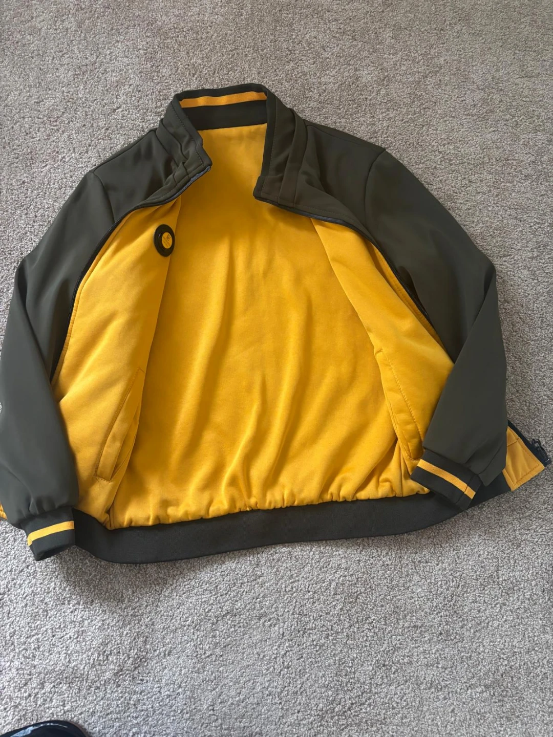 Green & Yellow Bomber Jacket Size Small