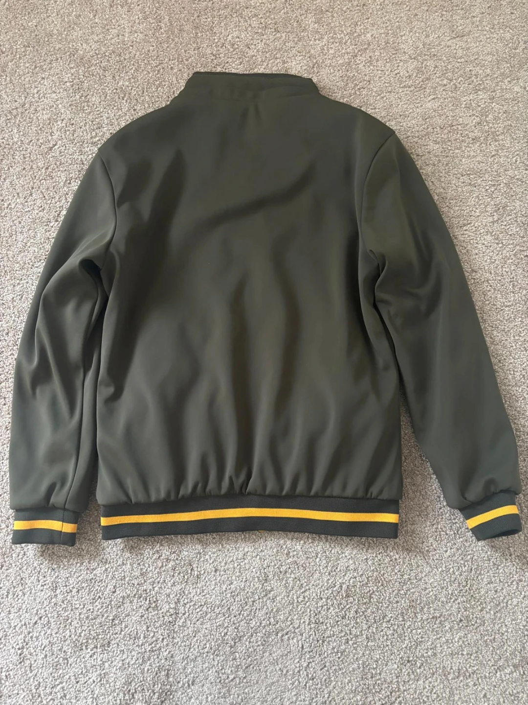 Green & Yellow Bomber Jacket Size Small - photo 4