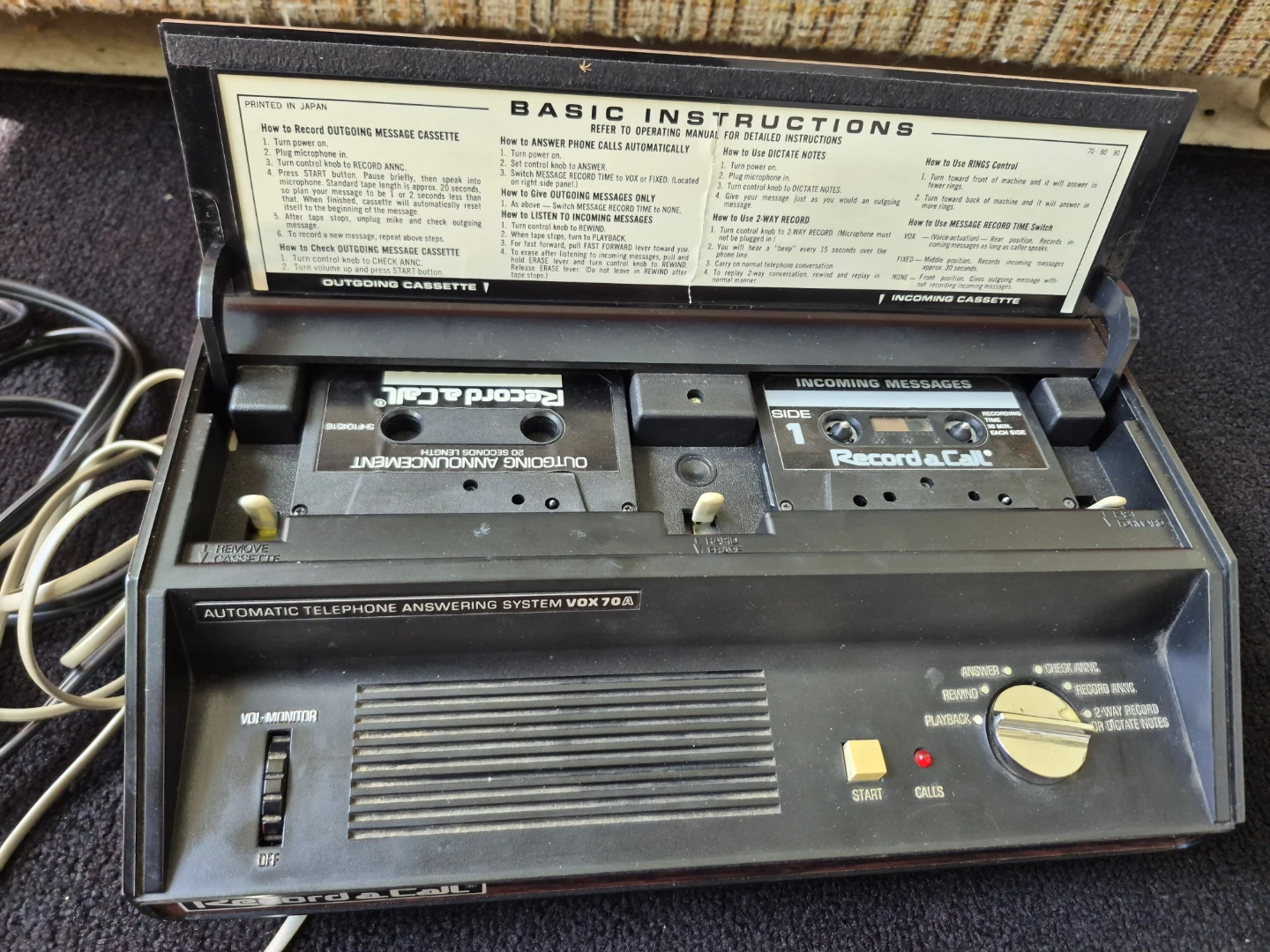 Vintage Record-A-Call VOX 70A Automatic Telephone Answering Sys - photo 2