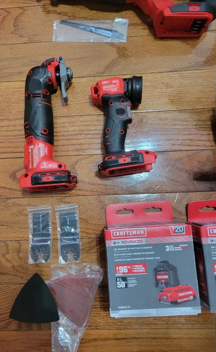 NEW!! CRAFTSMAN V20 Cordless Tool Set with Bag & 5 Batteries - photo 4