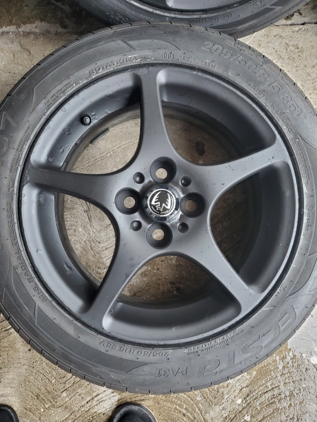 15 inch MR2 Spyder rims wheels on new kumho tires 4x100 - photo 5