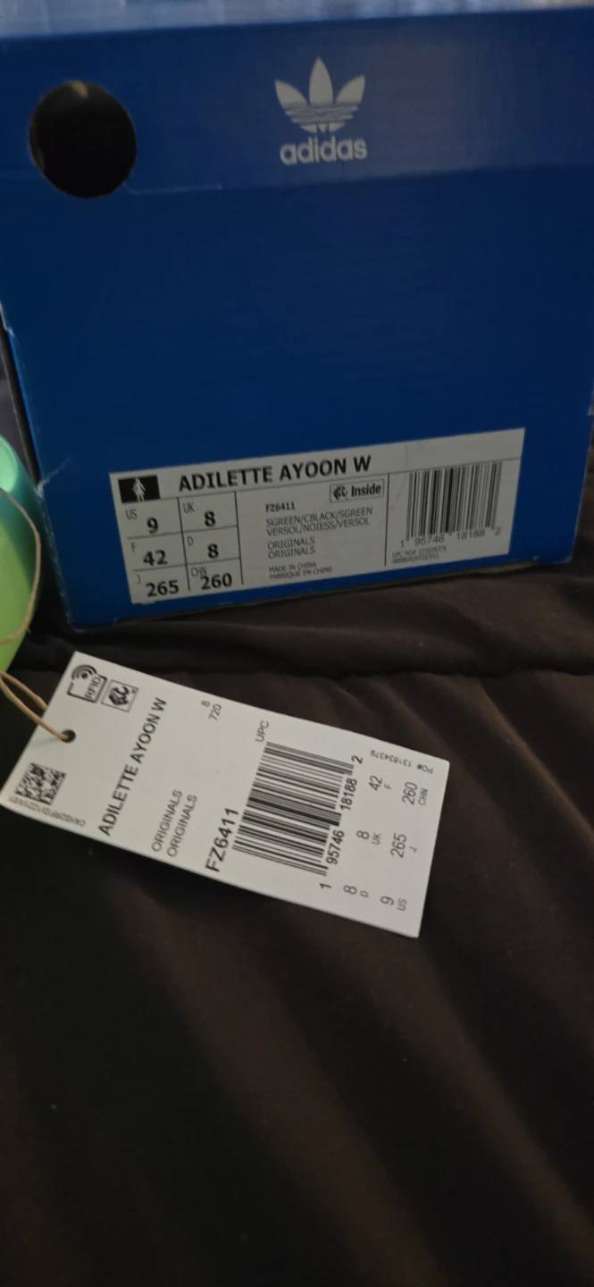 Adidas Adilette Ayoon W Slides - Neon Green - photo 3