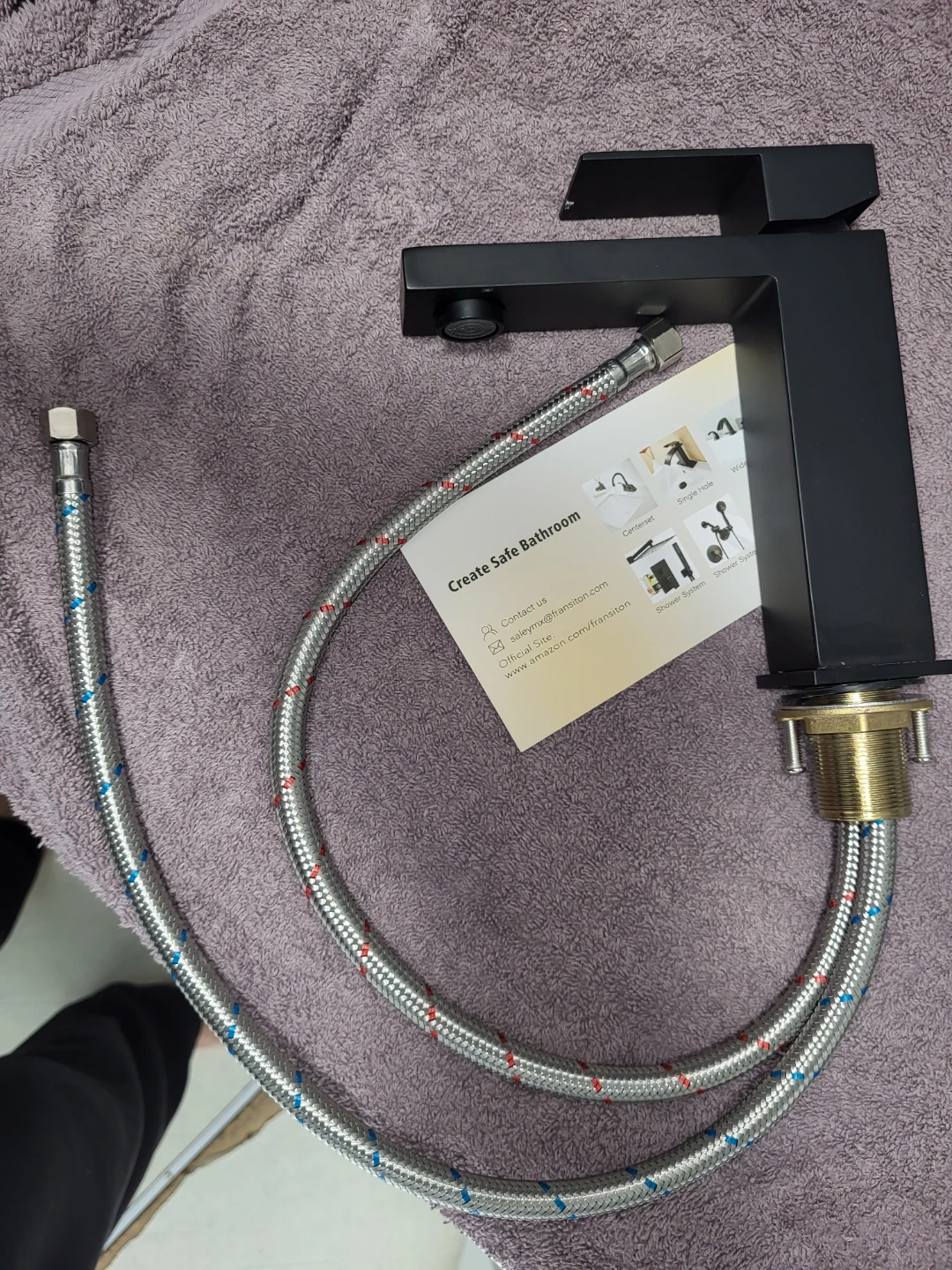Black Waterfall Faucet with Hoses - photo 4