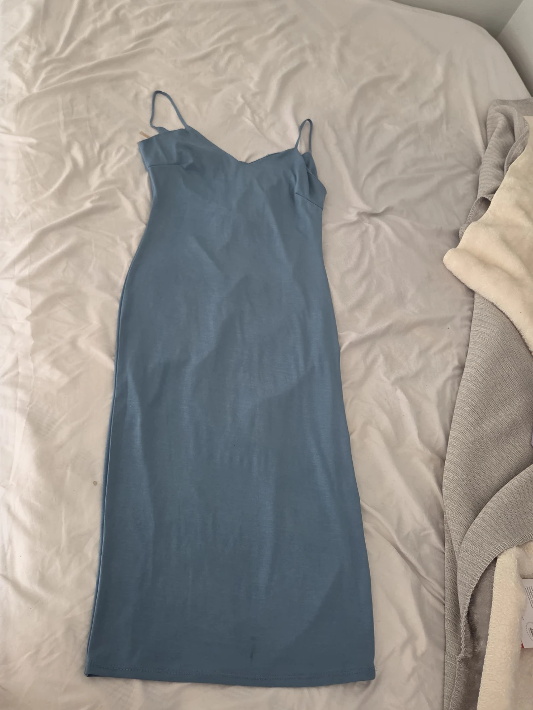 Blue Spaghetti Strap Midi Dress - photo 2