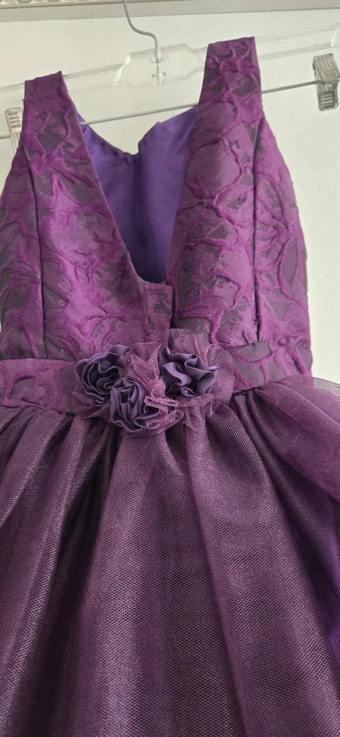 Girls Purple Formal Dress with Tulle Skirt - photo 2