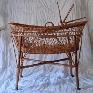Vintage Wicker Bassinet