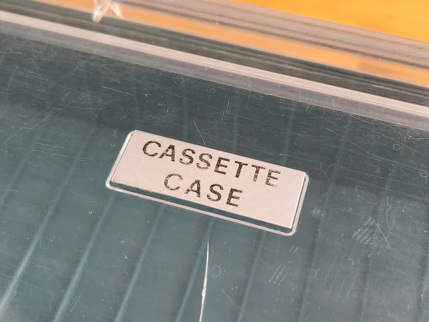 Vintage Cassette Tape Storage Case- Teal/Clear - photo 4
