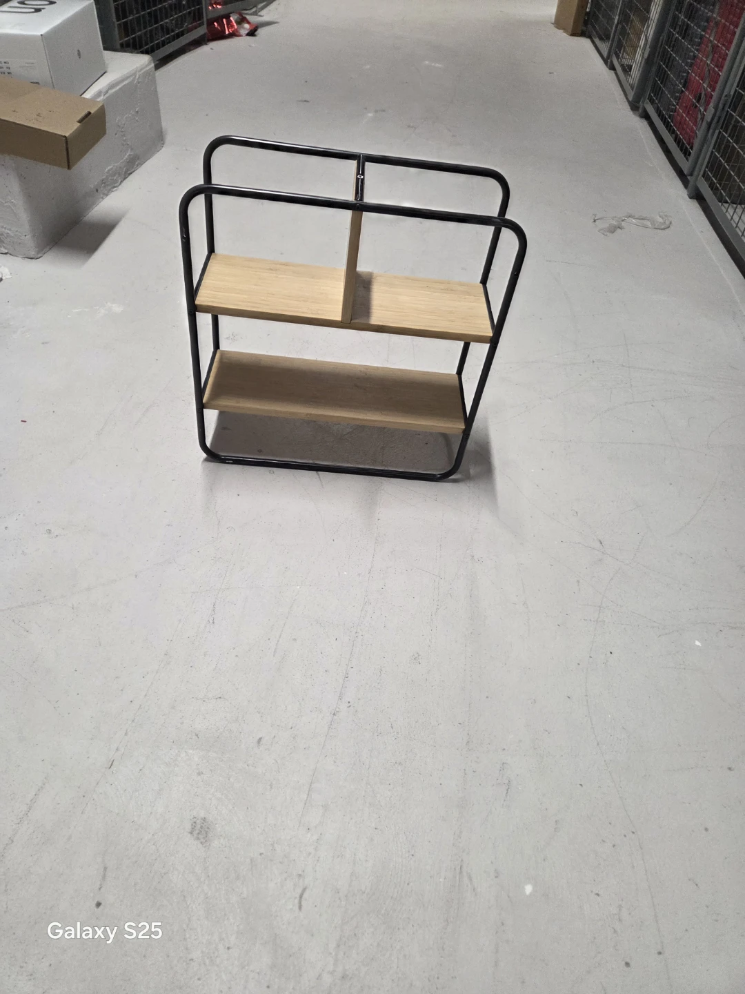3-Tier Wood and Metal Shelf Unit - photo 2