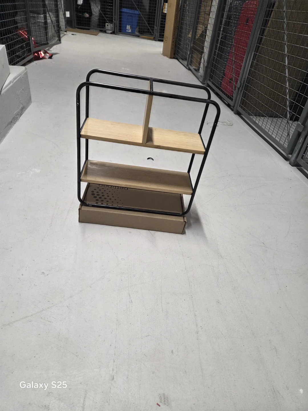 3-Tier Wood and Metal Shelf Unit - photo 3