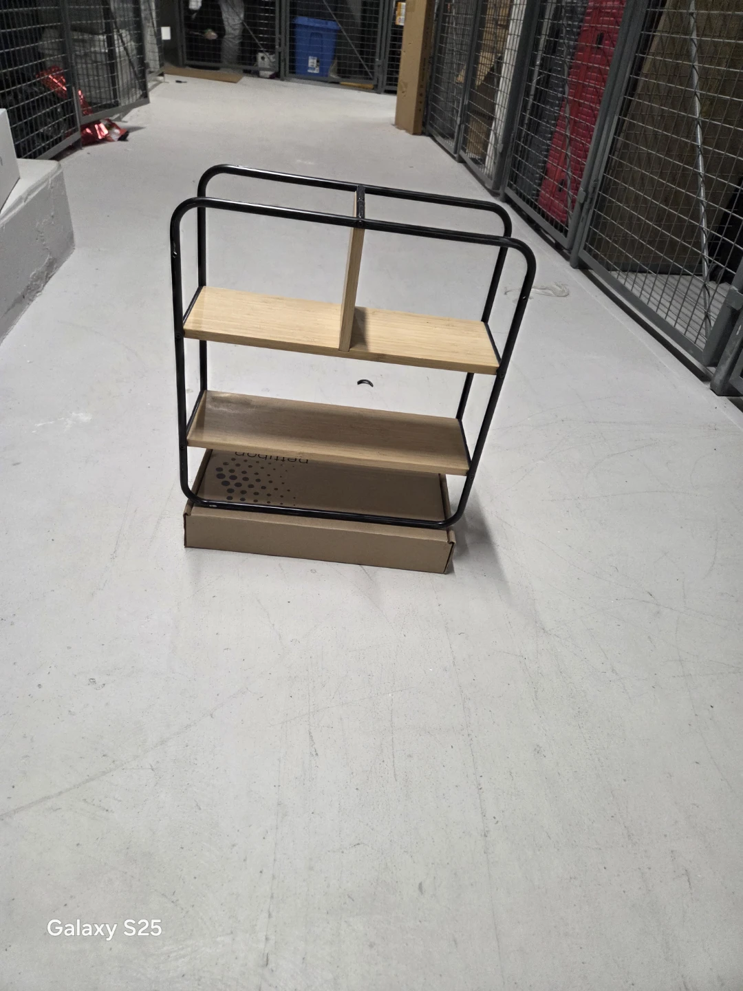 3-Tier Wood and Metal Shelf Unit - photo 4