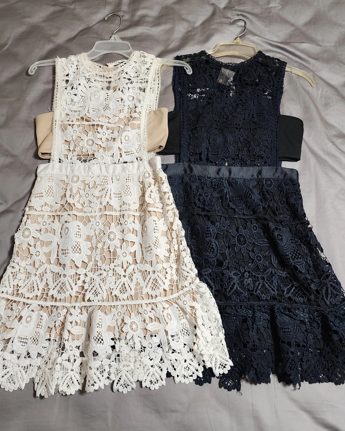 White Lace Dress S - photo 5