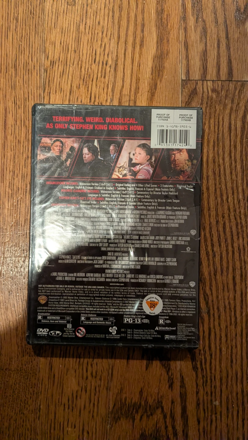Stephen King 4 Film Favorites DVD Collection - photo 2