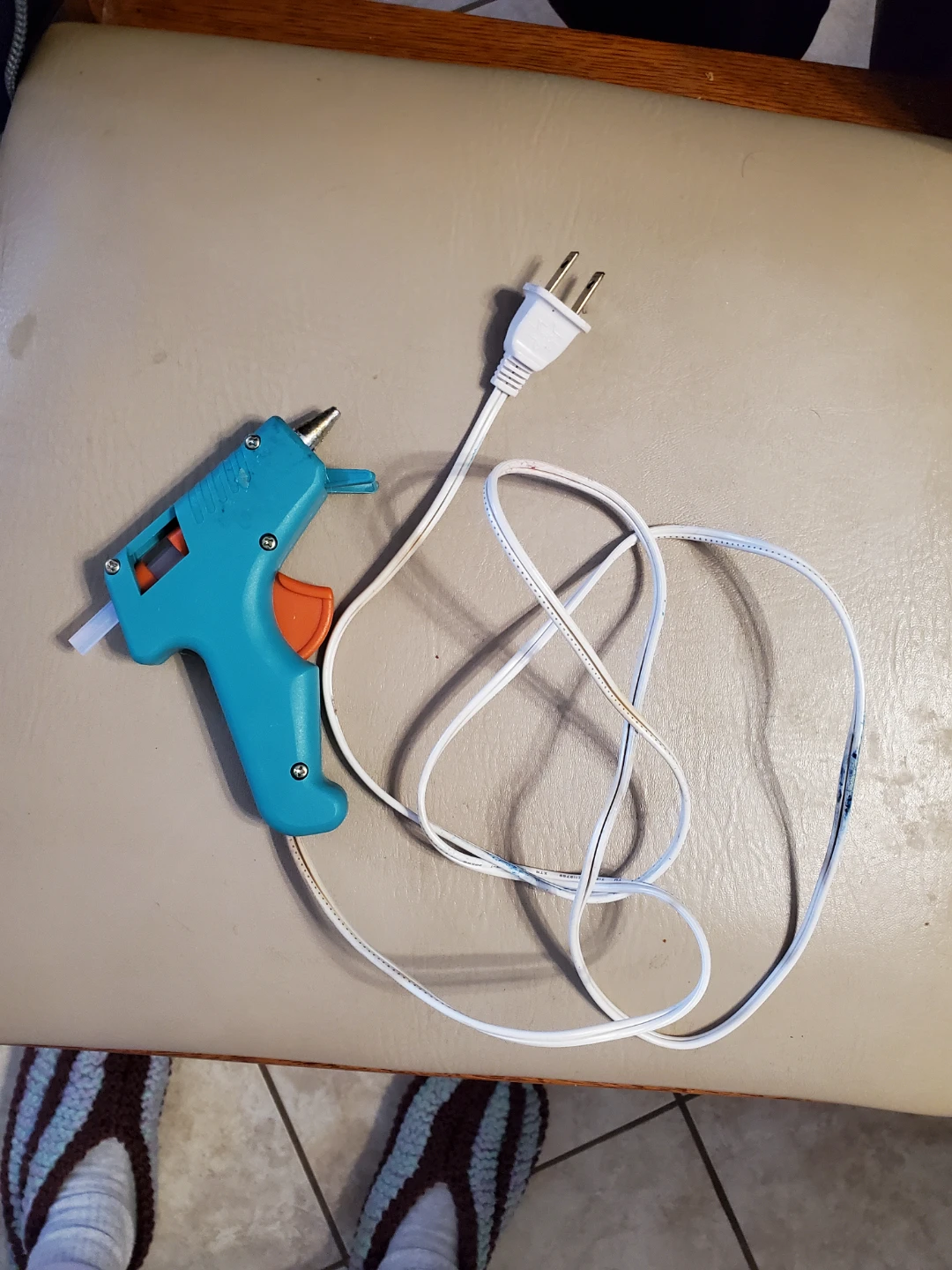 Teal and Orange Glue Gun