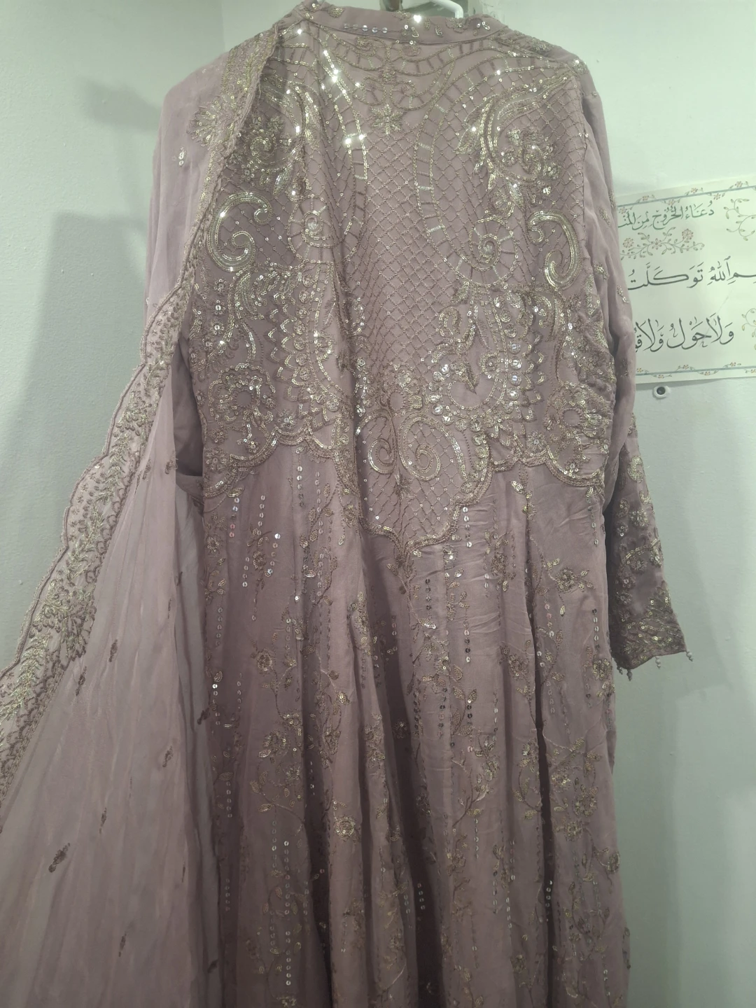 Rafia Sequined Pakistani long maxi - photo 3