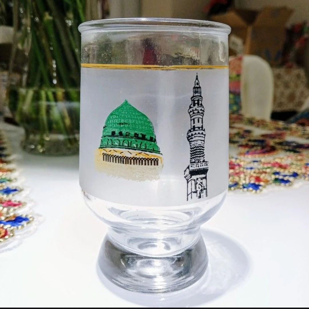 Islamic Souvenir Glass - Mosque & Kaaba Design ⚽ - photo 2