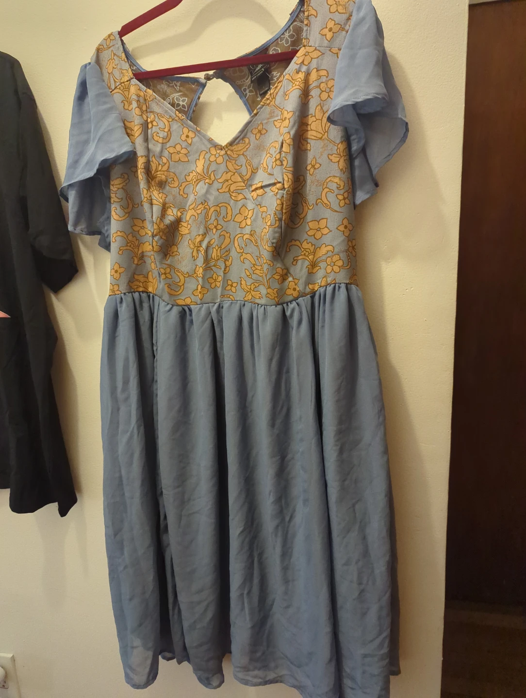 Game of Thrones Blue Floral Dress with Flutter Sleeves