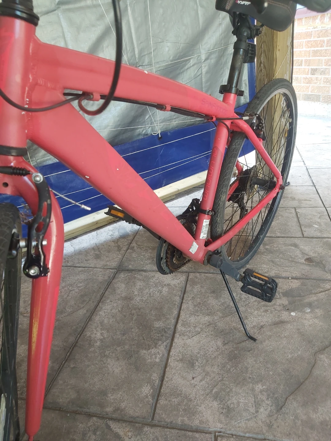 Red Hybrid Bike - photo 3