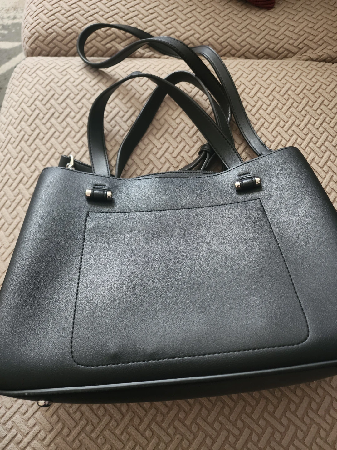 Black Woven Tote Bag - photo 4