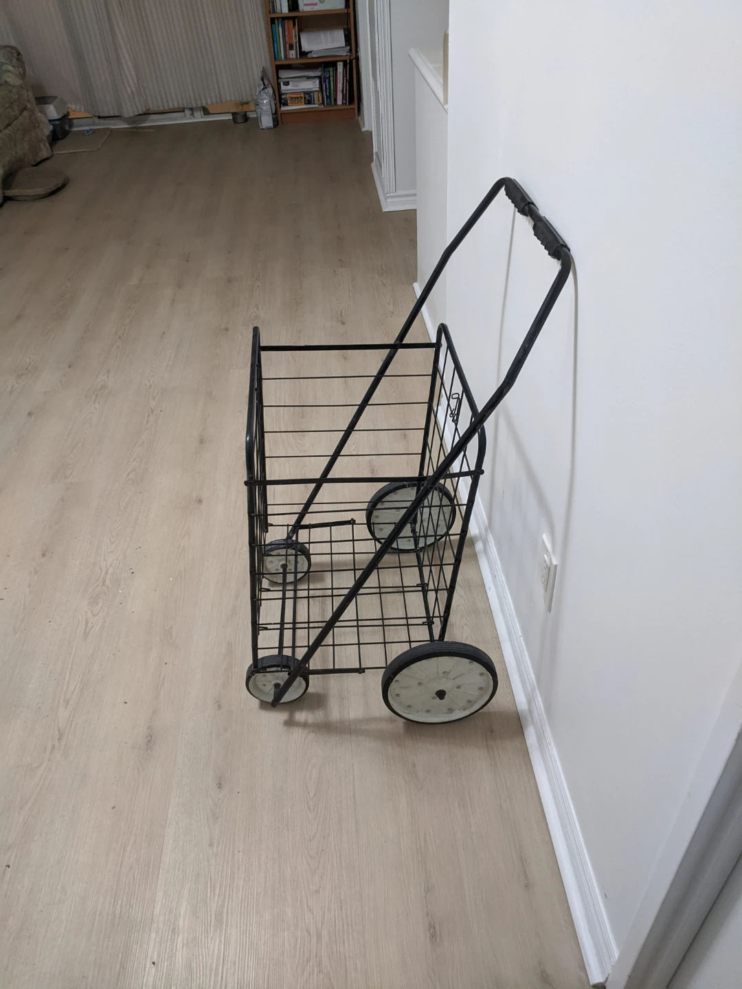 Black Folding Shopping Cart - photo 2