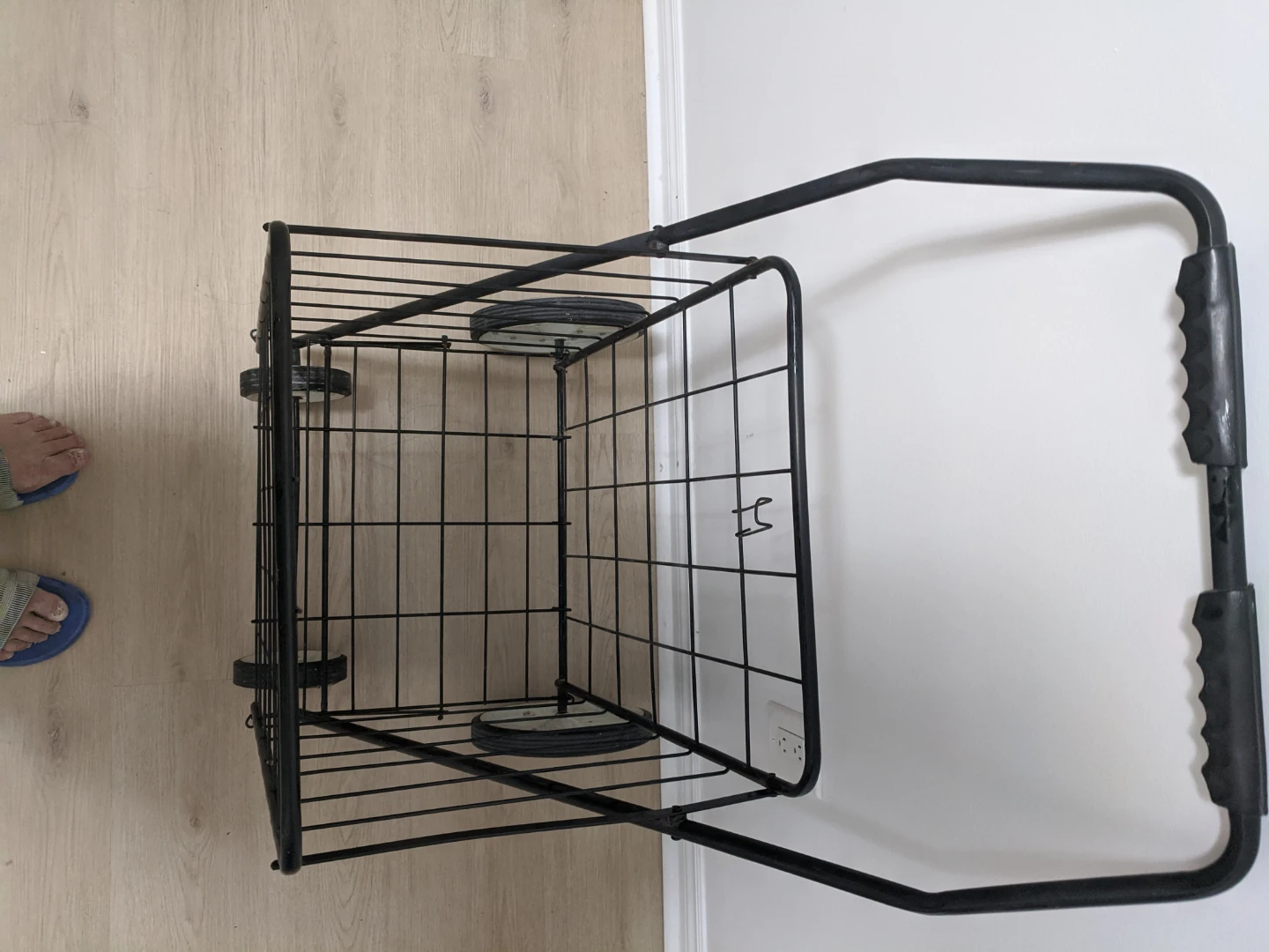 Black Folding Shopping Cart - photo 3
