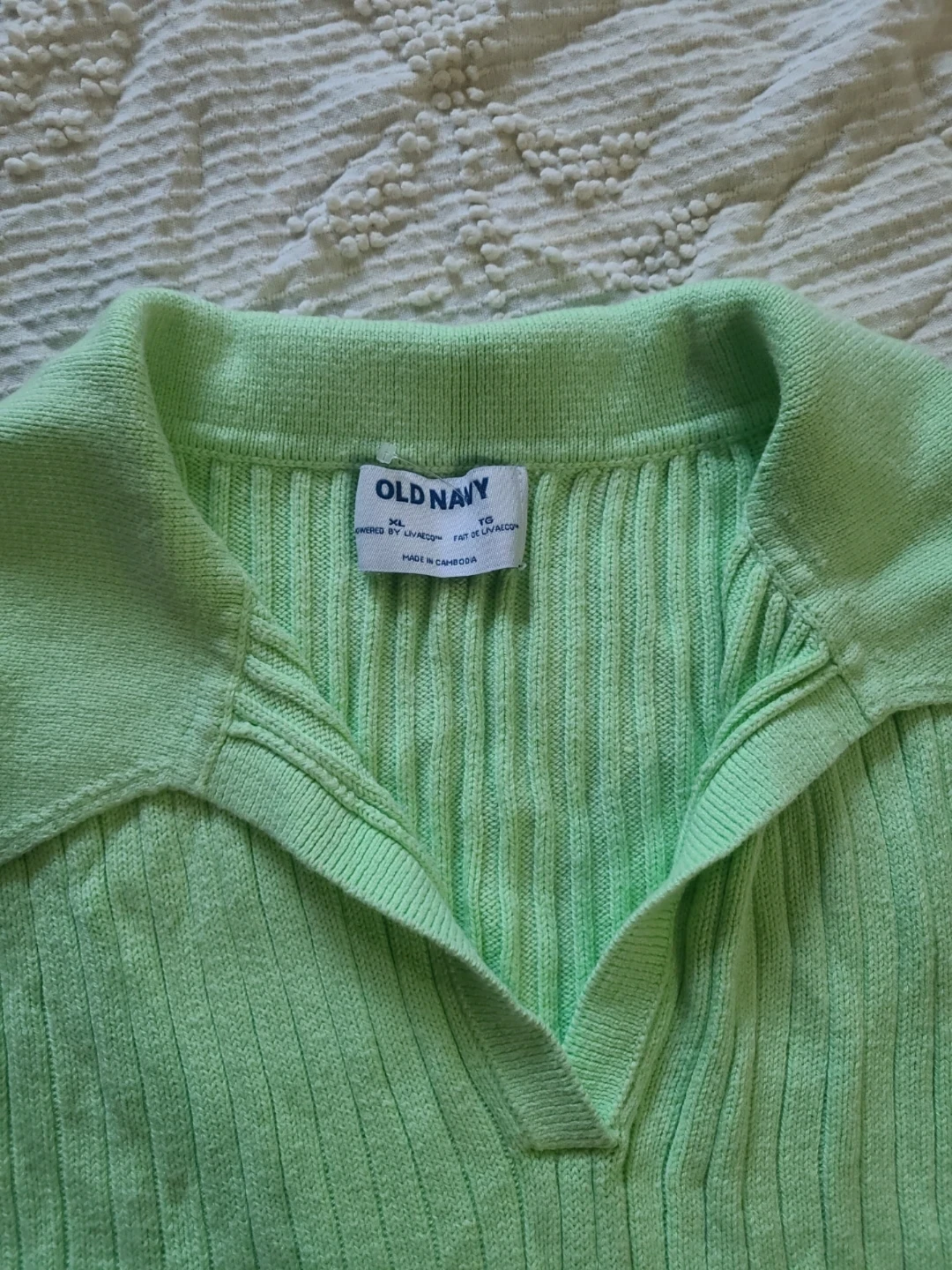 Old Navy Green Ribbed Collared Vest - photo 3