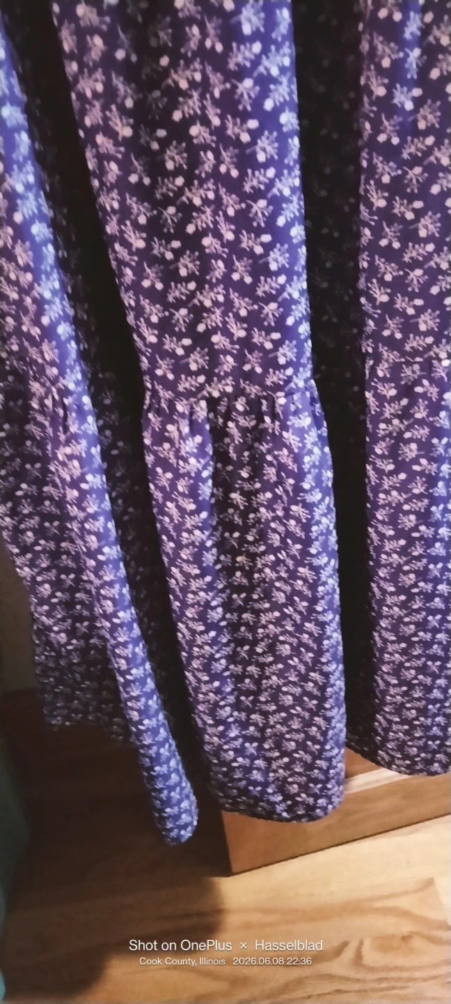 Purple Floral Dress-size L - photo 3