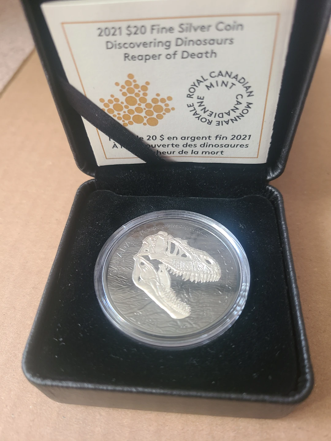 2021 1 oz Silver Coin - Discovering Dinosaurs Reaper of Death