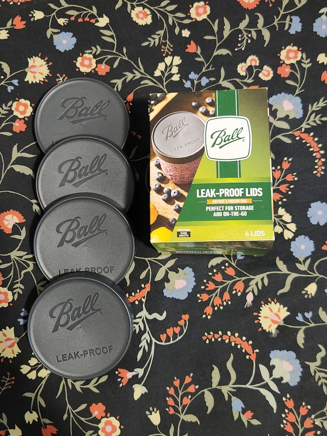Ball Leak-Proof Lids for Wide Mouth Jars - 6 Count