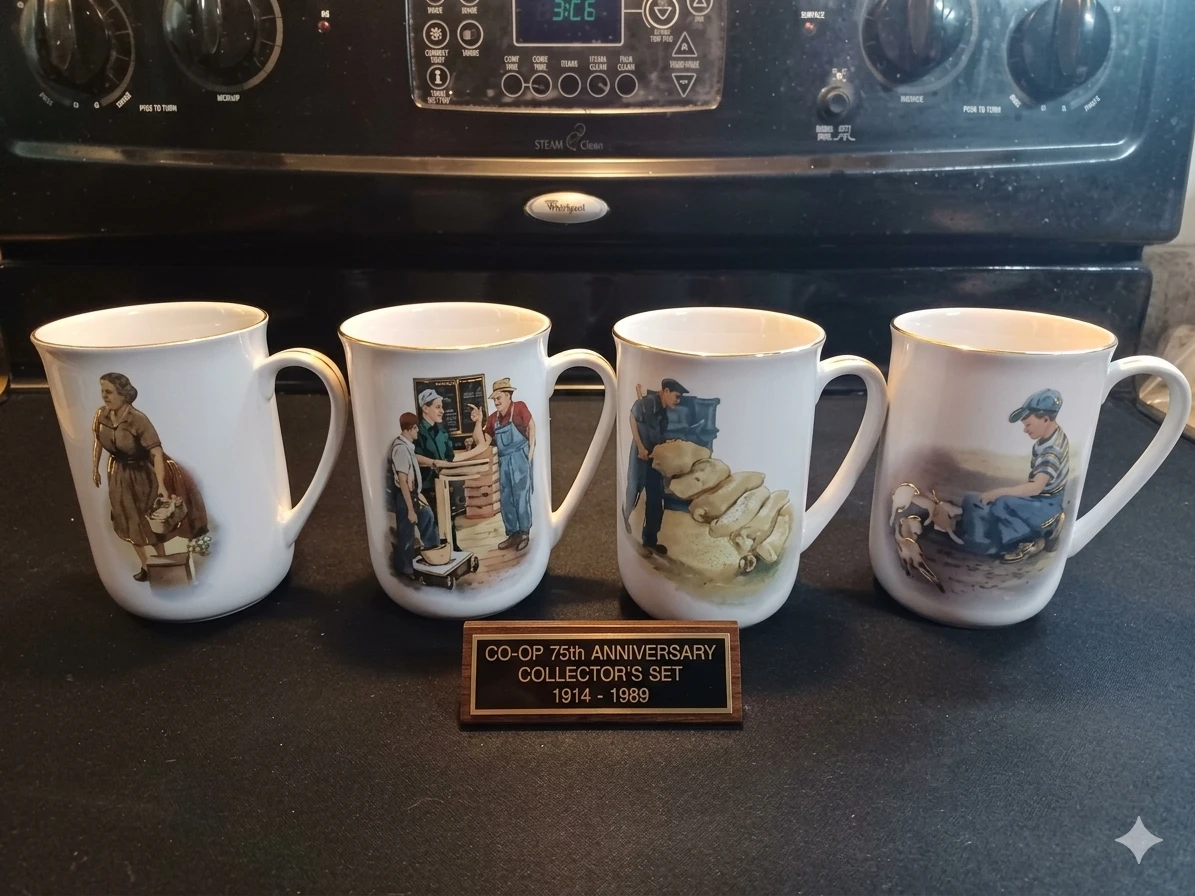 Co-Op 75th Anniversary Collector's Set Mugs