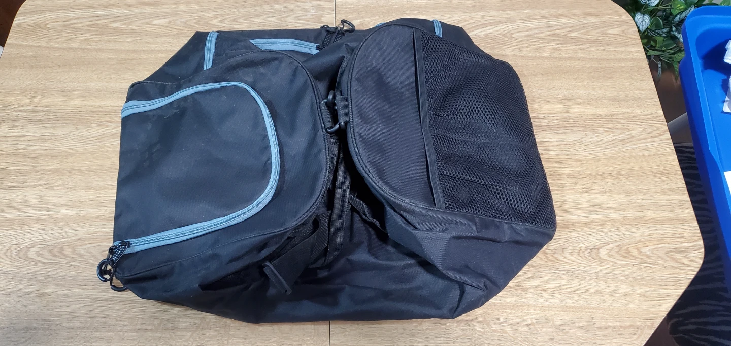 Black Duffel Bag with Pockets